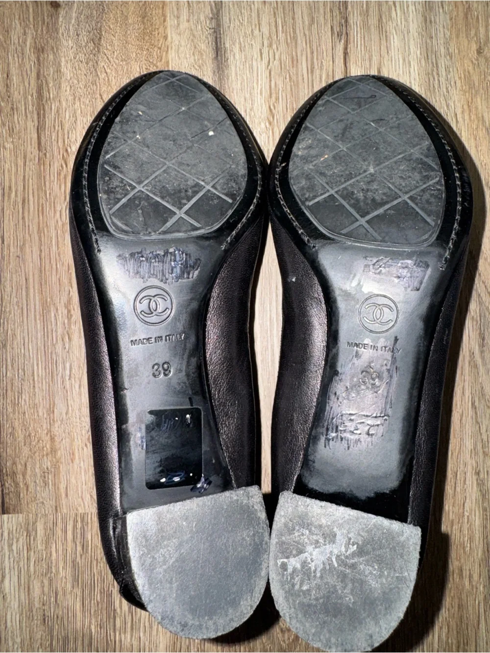 Chanel vintage and authentic heeled ballet flats size - 39